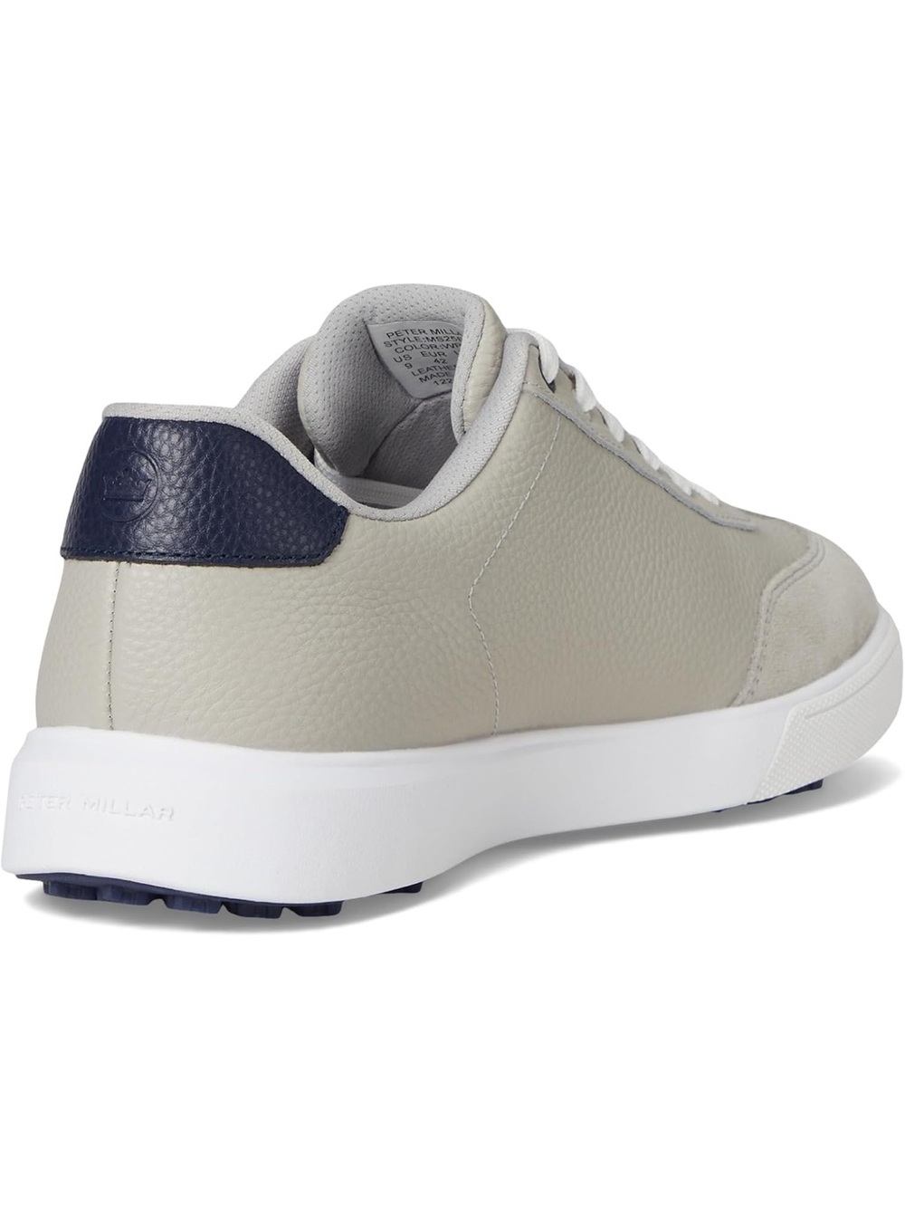 NEW Peter Millar Drift Leather Hybrid Course Golf Shoe: Warm Gray/Navy (Size 13) - Picture 4 of 15